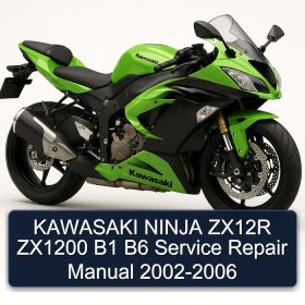 KAWASAKI NINJA ZX12R ZX1200 B1 B6 Service Repair Manual 2002-2006