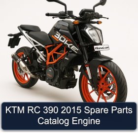 KTM RC 390 2015 Spare Parts Catalog Engine