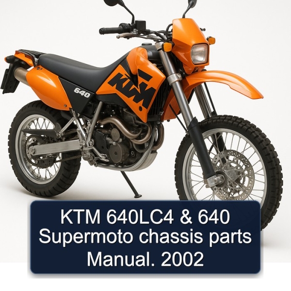 KTM 640LC4 & 640 Supermoto chassis parts Manual. 2002