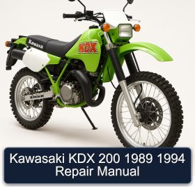 Kawasaki KDX 200 1989 1994 Repair Manual