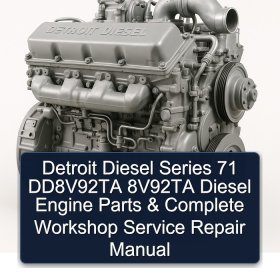 Detroit Diesel Series 71 DD8V92TA 8V92TA Diesel Engine Parts & Complete Workshop Service Repair Manual