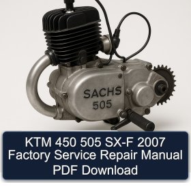 KTM 450 505 SX-F 2007 Factory Service Repair Manual PDF Download