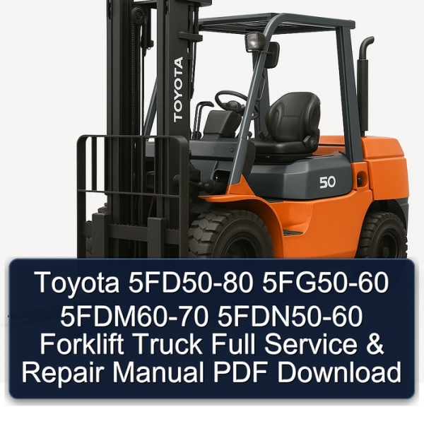 Toyota 5FD50-80 5FG50-60 5FDM60-70 5FDN50-60 Forklift Truck Full Service & Repair Manual PDF Download
