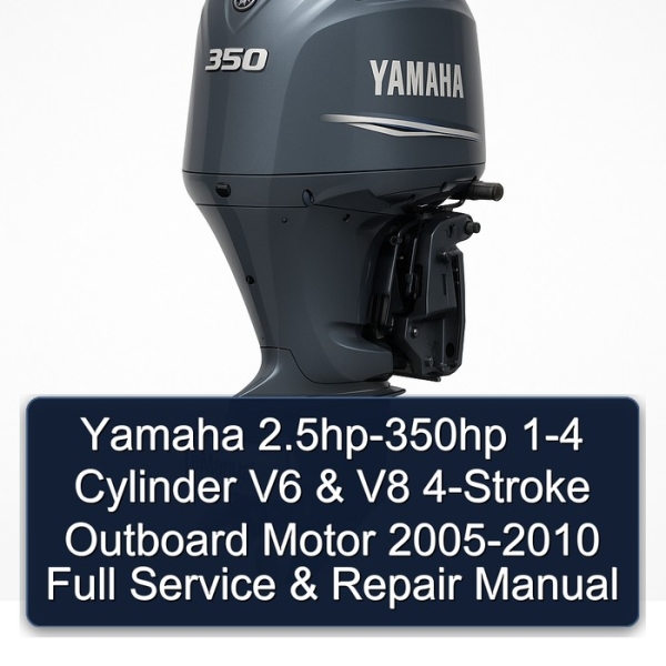 Yamaha 2.5hp-350hp 1-4 Cylinder V6 & V8 4-Stroke Outboard Motor 2005-2010 Full Service & Repair Manual
