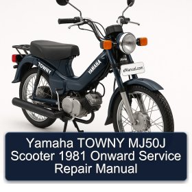 Yamaha TOWNY MJ50J Scooter 1981 Onward Service Repair Manual