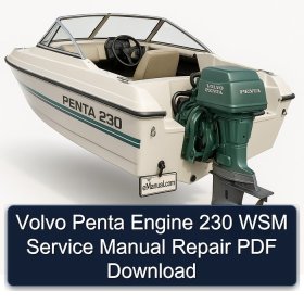 Volvo Penta Engine 230 WSM Service Manual Repair PDF Download