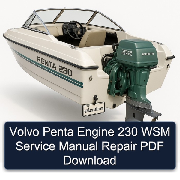 Volvo Penta Engine 230 WSM Service Manual Repair PDF Download