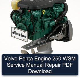 Volvo Penta Engine 250 WSM Service Manual Repair PDF Download