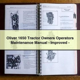 Oliver 1650 Tractor Owners Operators Maintenance Manual-Improved-PDF