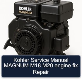Kohler Service Manual MAGNUM M18 M20 engine fix Repair