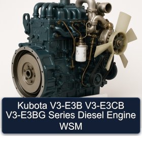 Kubota V3-E3B V3-E3CB V3-E3BG Series Diesel Engine WSM