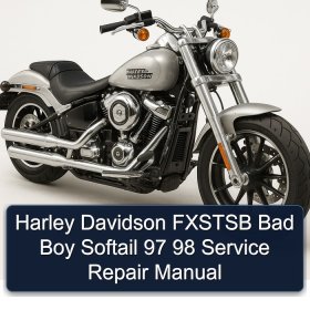 Harley Davidson FXSTSB Bad Boy Softail 97 98 Service Repair Manual