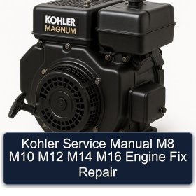 Kohler Service Manual M8 M10 M12 M14 M16 Engine Fix Repair
