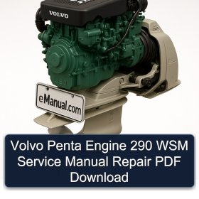 Volvo Penta Engine 290 WSM Service Manual Repair PDF Download