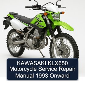 KAWASAKI KLX650 Motorcycle Service Repair Manual 1993 Onward