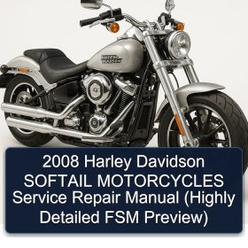 2008 Harley Davidson SOFTAIL MOTORCYCLES Service Repair Manual (Highly Detailed FSM Preview)