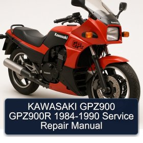 KAWASAKI GPZ900 GPZ900R 1984-1990 Service Repair Manual