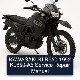 KAWASAKI KLR650 1992 KL650-A6 Service Repair Manual