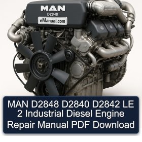 MAN D2848 D2840 D2842 LE 2 Industrial Diesel Engine Repair Manual PDF Download