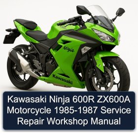 Kawasaki Ninja 600R ZX600A Motorcycle 1985-1987 Service Repair Workshop Manual