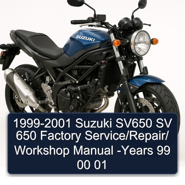 1999-2001 Suzuki SV650 SV 650 Factory Service/Repair/ Workshop Manual -Years 99 00 01