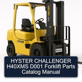 HYSTER CHALLENGER H40XMS D001 Forklift Parts Catalog Manual
