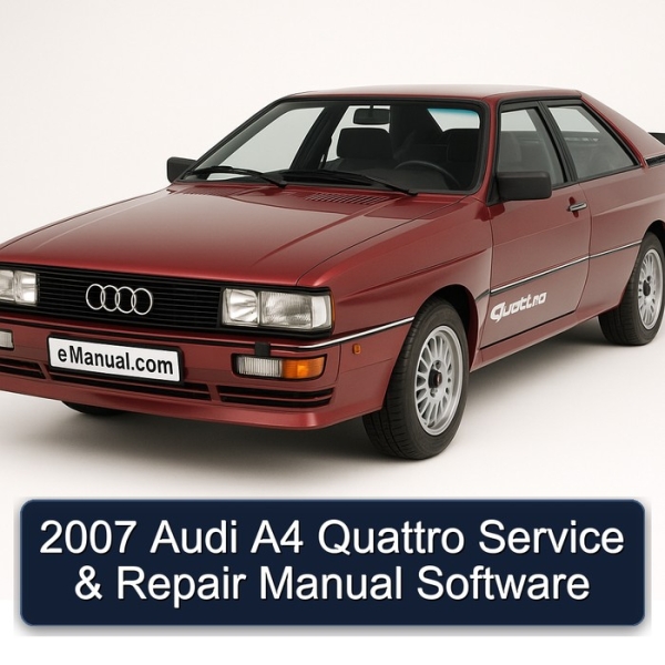 2007 Audi A4 Quattro Service & Repair Manual Software
