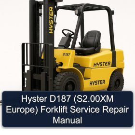 Hyster D187 (S2.00XM Europe) Forklift Service Repair Manual