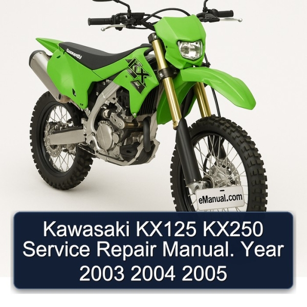 Kawasaki KX125 KX250 Service Repair Manual. Year 2003 2004 2005
