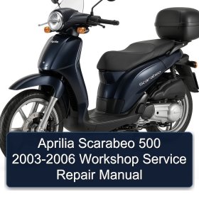 Aprilia Scarabeo 500 2003-2006 Workshop Service Repair Manual