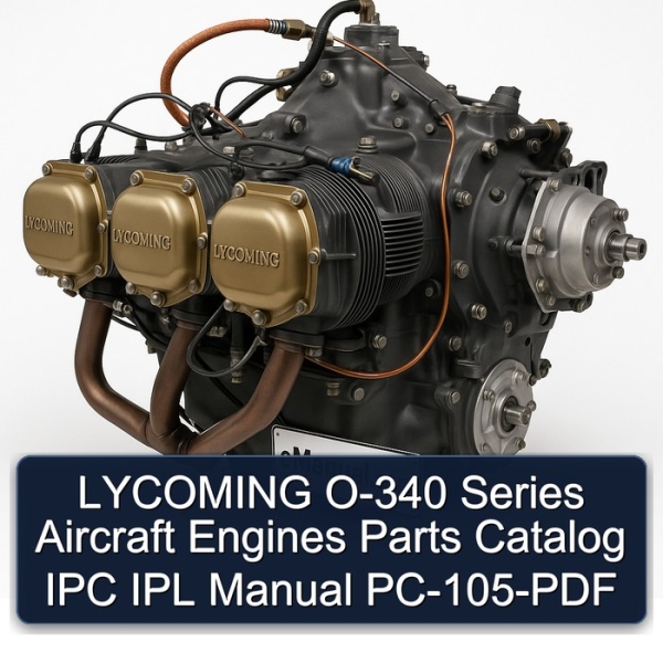 LYCOMING O-340 Series Aircraft Engines Parts Catalog IPC IPL Manual PC-105-PDF