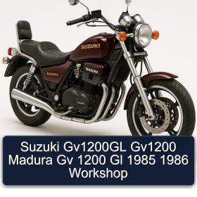 Suzuki Gv1200GL Gv1200 Madura Gv 1200 Gl 1985 1986 Workshop