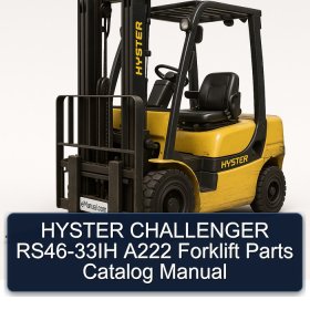 HYSTER CHALLENGER RS46-33IH A222 Forklift Parts Catalog Manual