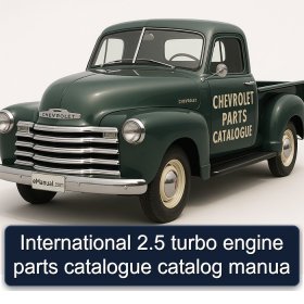 International 2.5 turbo engine parts catalogue catalog manua
