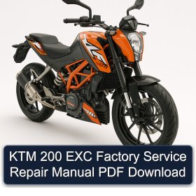 KTM 200 EXC Factory Service Repair Manual PDF Download