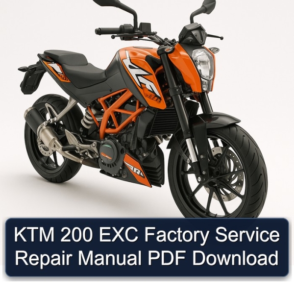 KTM 200 EXC Factory Service Repair Manual PDF Download