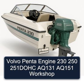 Volvo Penta Engine 230 250 251DOHC AQ131 AQ151 Workshop