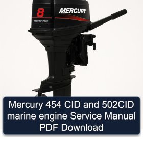 Mercury 454 CID and 502CID marine engine Service Manual PDF Download