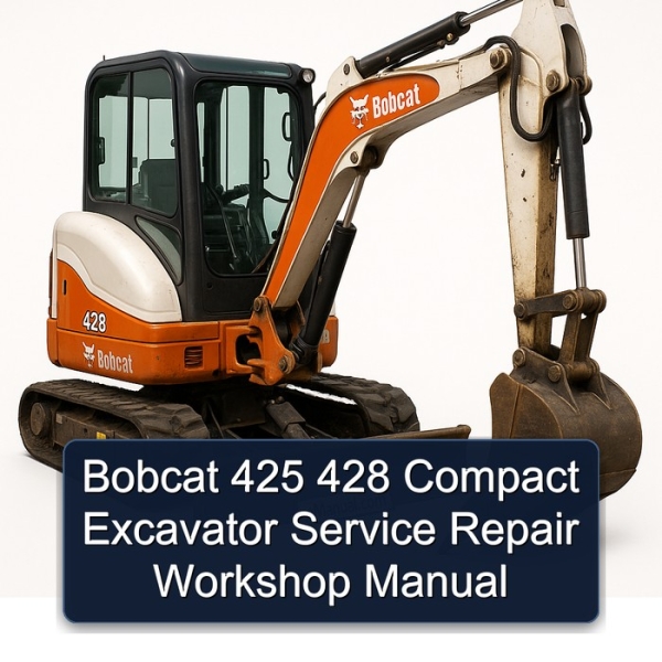 Bobcat 425 428 Compact Excavator Service Repair Workshop Manual