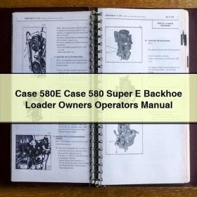Manual del Operador de la Retroexcavadora Case 580E Super E