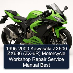1995-2000 Kawasaki ZX600 ZX636 (ZX-6R) Motorcycle Workshop Repair Service Manual Best