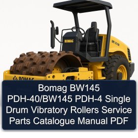 Bomag BW145 PDH-40/BW145 PDH-4 Single Drum Vibratory Rollers Service Parts Catalogue Manual PDF