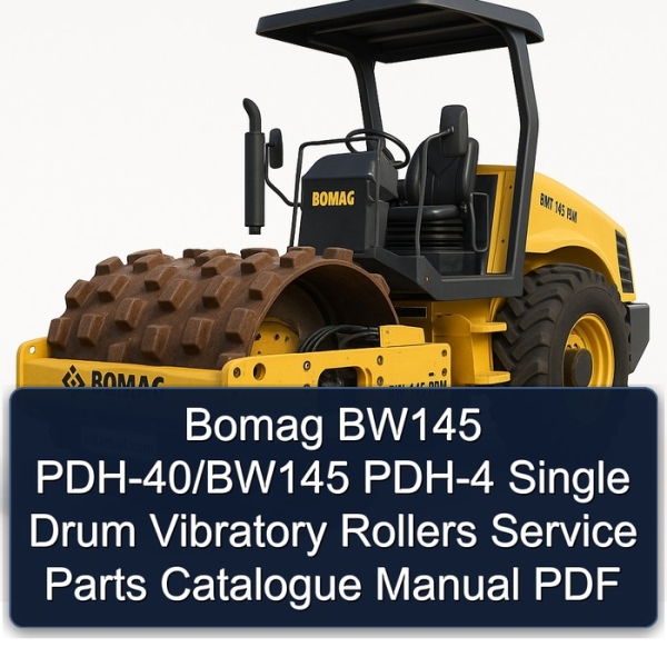 Bomag BW145 PDH-40/BW145 PDH-4 Single Drum Vibratory Rollers Service Parts Catalogue Manual PDF