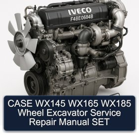 CASE WX145 WX165 WX185 Wheel Excavator Service Repair Manual SET