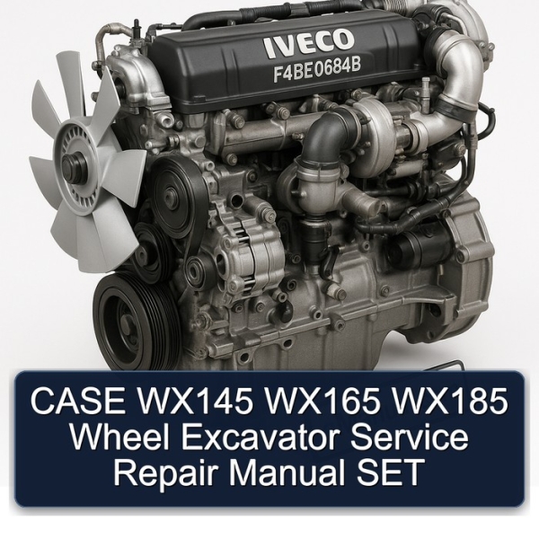 CASE WX145 WX165 WX185 Wheel Excavator Service Repair Manual SET