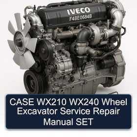 CASE WX210 WX240 Wheel Excavator Service Repair Manual SET