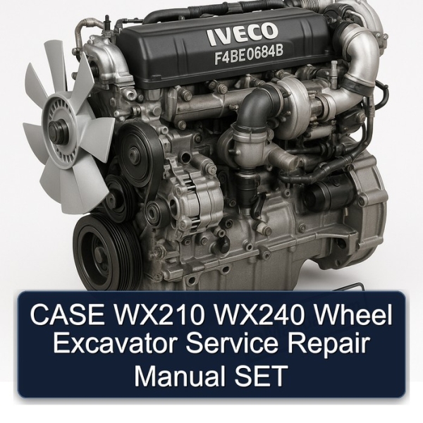 CASE WX210 WX240 Radbagger Service- und Reparaturhandbuch-Set