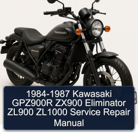1984-1987 Kawasaki GPZ900R ZX900 Eliminator ZL900 ZL1000 Service Repair Manual