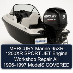 MERCURY Marine 95XR 1200XR SPORT JET Engine Workshop Repair All 1996-1997 ModelS COVERED