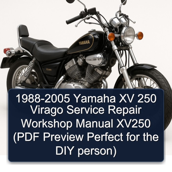1988-2005 Yamaha XV 250 Virago Service Repair Workshop Manual XV250 (PDF Preview Perfect for the DIY person)